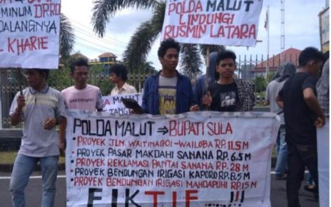 Mahasiswa Sula Soroti Kinerja Polda Maluku Utara